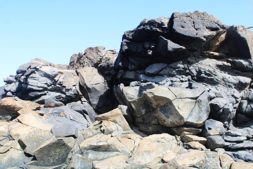 Lava rota al enfriarse en Punta Pechiguera