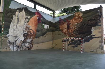 Mural Gallos y Gallinas